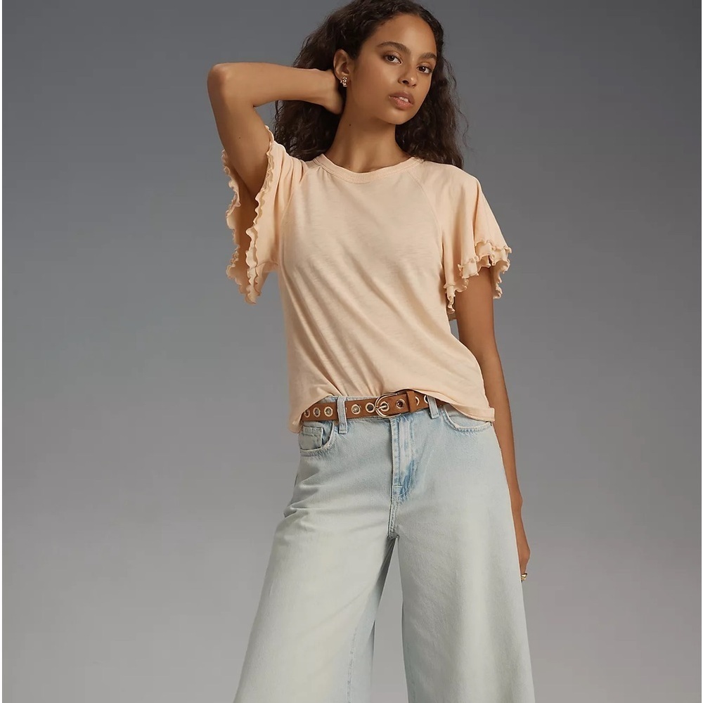 NWT Nation LTD Macy Flutter-Sleeve Raglan Top - Picture 2 of 4